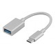 DELTACO PRIME USB adapter, 3.1 Gen1, Type C ma, Type A fe, silver